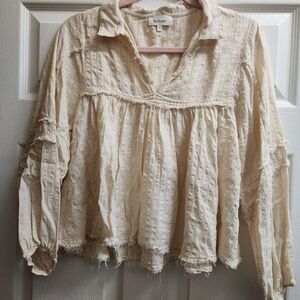 Bohme Ivory Textured Blouse
